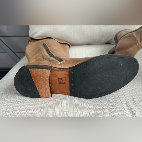 Frye Shirley Over The Knee Tan Boots, size 10 - Picture 3 of 8